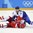 GANGNEUNG, SOUTH KOREA - FEBRUARY 14: Slovakia's Dominik Granak #51 takes down Nikolai Prokhorkin #74 of the Olympic Athletes of Russia during preliminary round action at the PyeongChang 2018 Olympic Winter Games. (Photo by Andre Ringuette/HHOF-IIHF Images)

